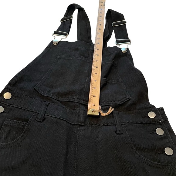 Black  Ladies Denim Overalls - Size Small-Stretch-No Name Tag-Great Condition - Picture 9 of 12